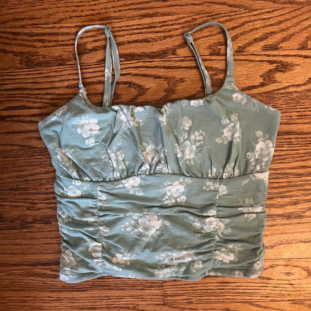 Hollister Green Bustier Camisole Top